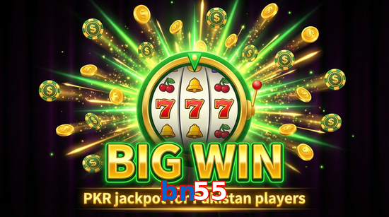 Big win animation on Bn55 slot game